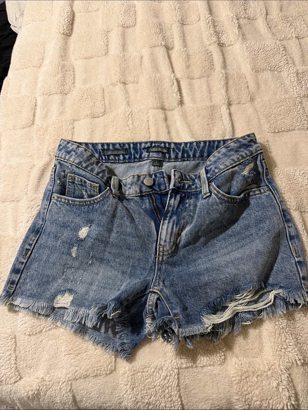 wild fable Light Blue Distressed Denim Shorts